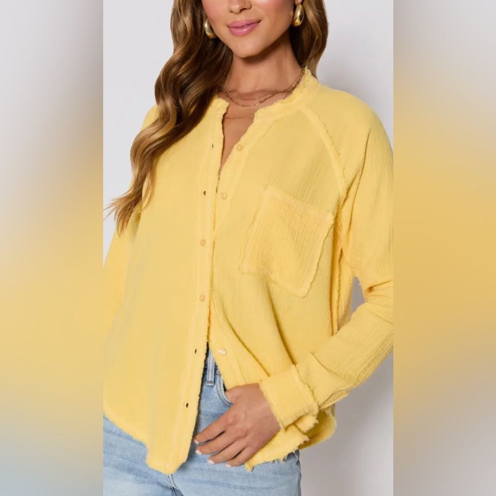 VICI Chill Cotton Gauze Button-Up Shirt